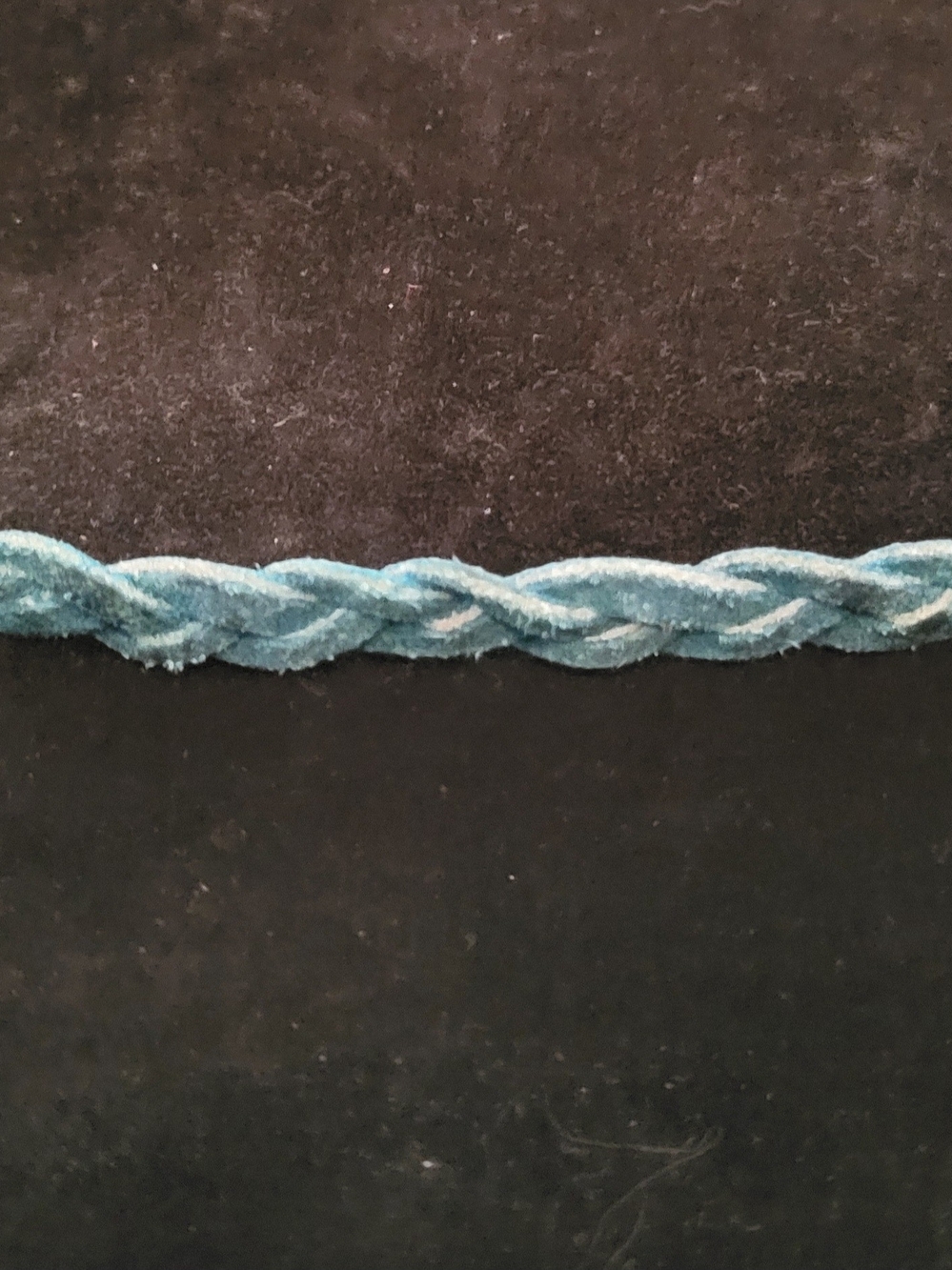 Teal Braided Leather Bracelet